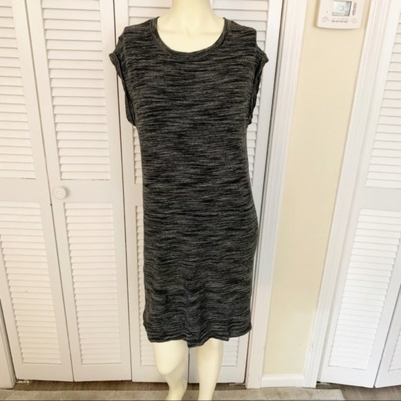 Anthropologie Cloth & Stone Melange Gray T-Shirt Dress Size MP - Picture 2 of 13